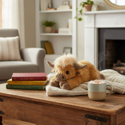 Cartoon Highland Cow Stuffed Toy
