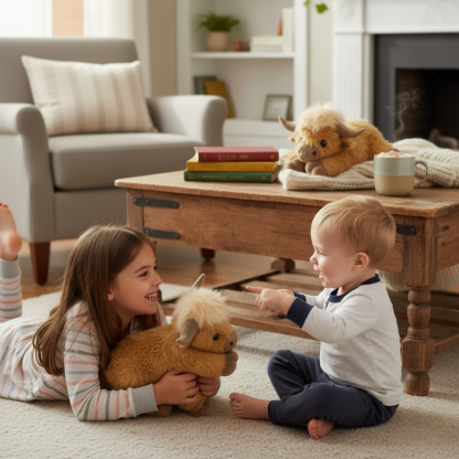 Cartoon Highland Cow Stuffed Toy