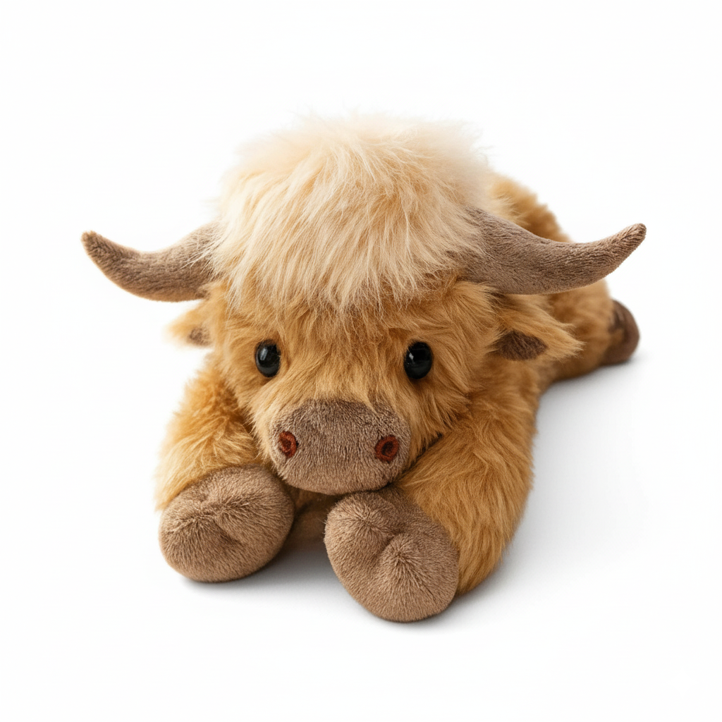 Cartoon Highland Cow Stuffed Toy