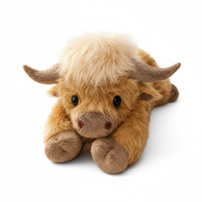 Cartoon Highland Cow Stuffed Toy