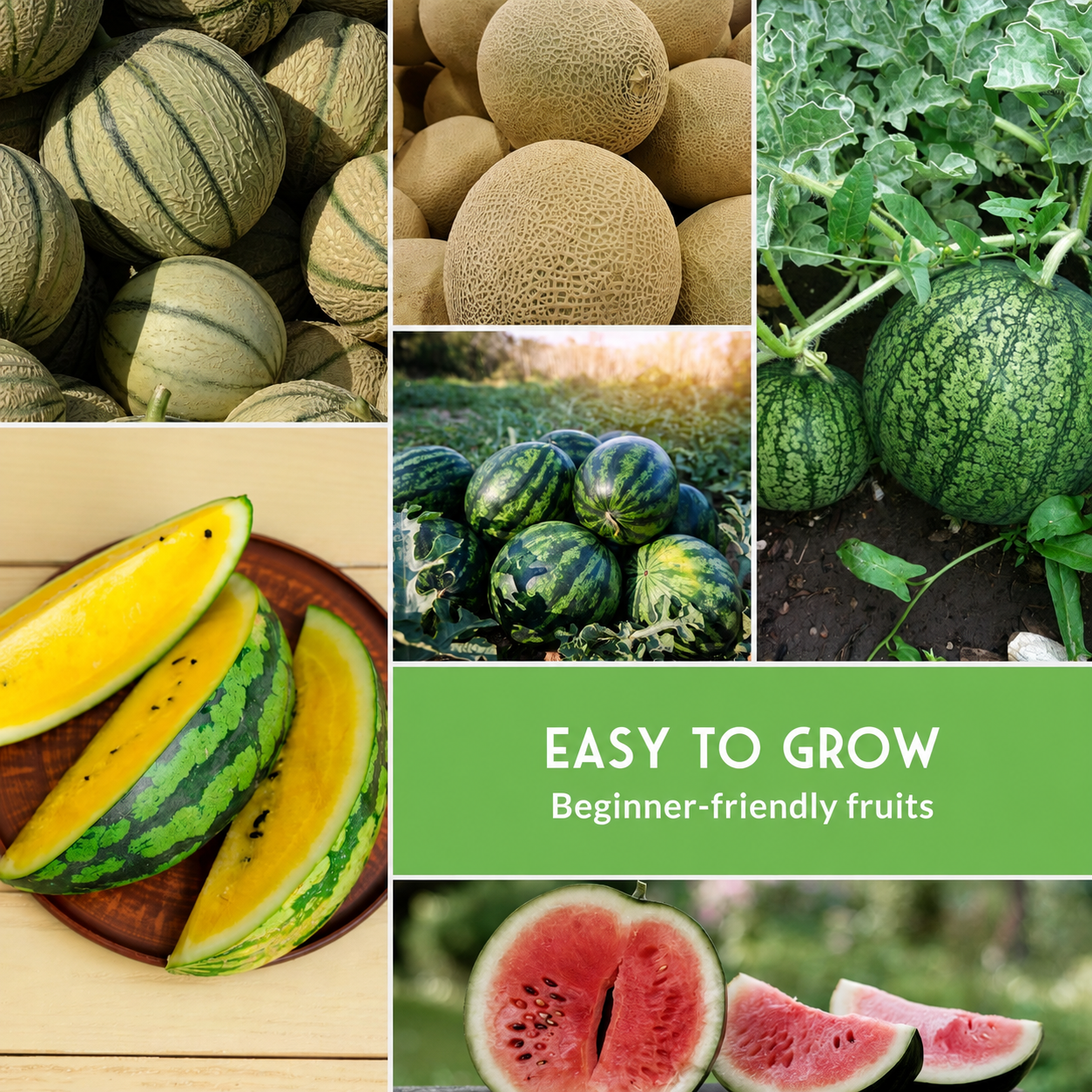 Pack Of 6 Melon And Watermelon Seeds For Planting  