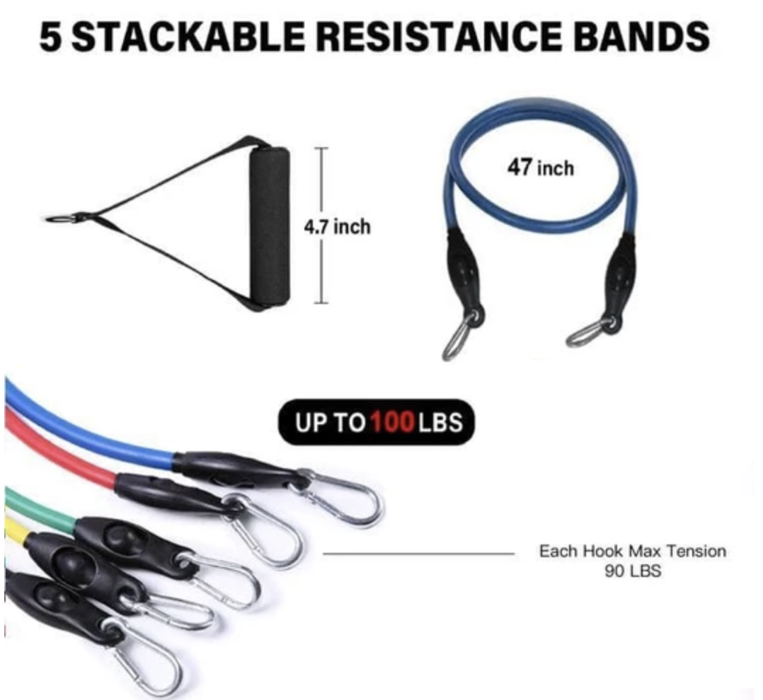11pcs Resistance Band Set