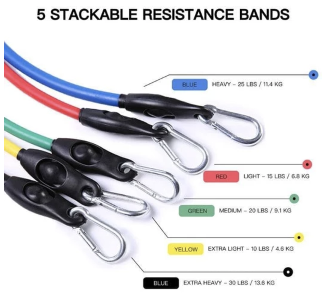 11pcs Resistance Band Set