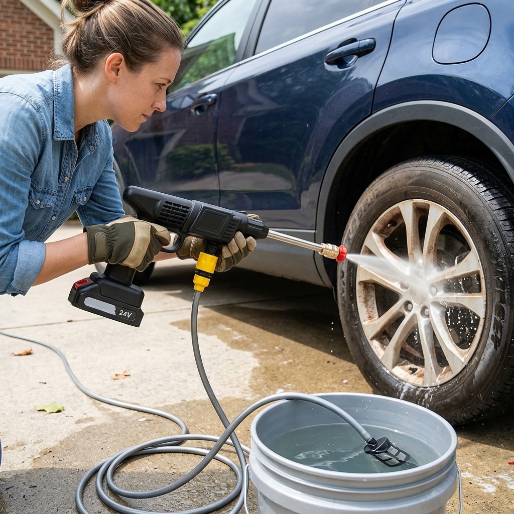 High Wireless Car Washer With Multi Nozzle For Cleaning