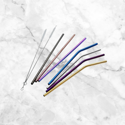 Stainless Steel Rainbow Straws 