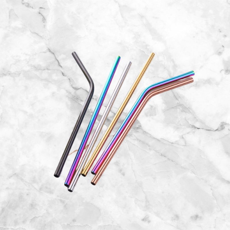 Stainless Steel Rainbow Straws 