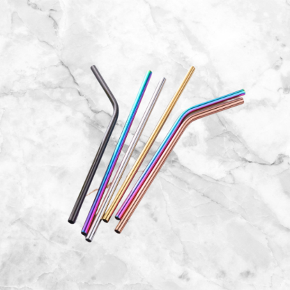 Stainless Steel Rainbow Straws 