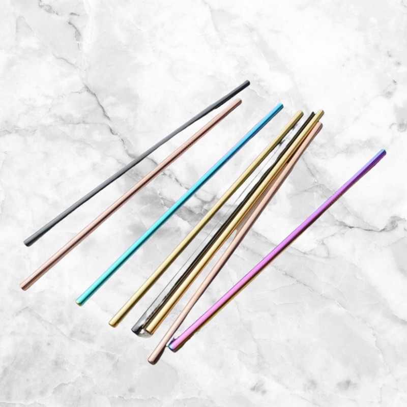 Stainless Steel Rainbow Straws 