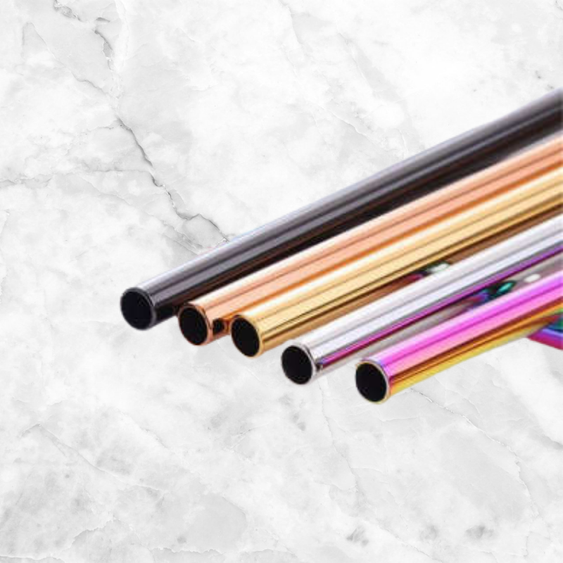Stainless Steel Rainbow Straws 