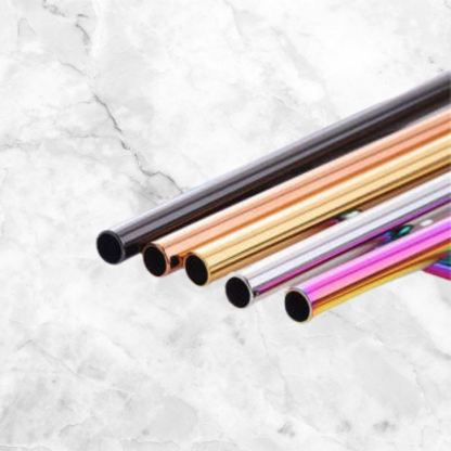 Stainless Steel Rainbow Straws 