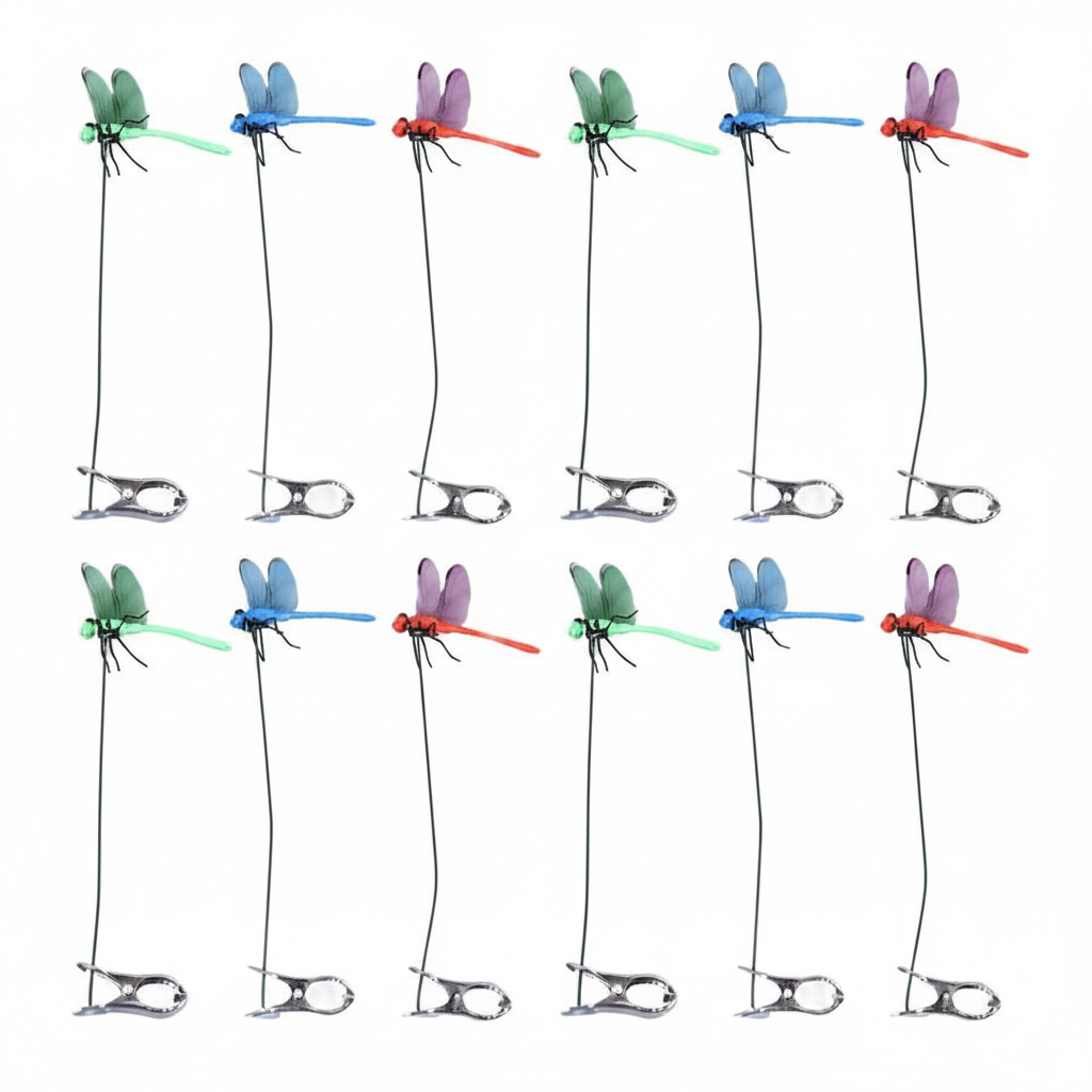 Set Of 12 Realistic 3D Dragonfly Clips