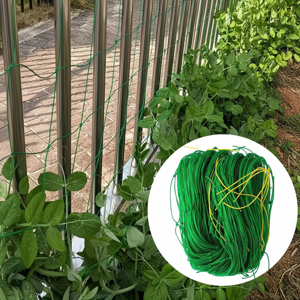 Weather Resistant Outdoor Plant Support Trellis With Sturdy Posts And Open weave Pvc