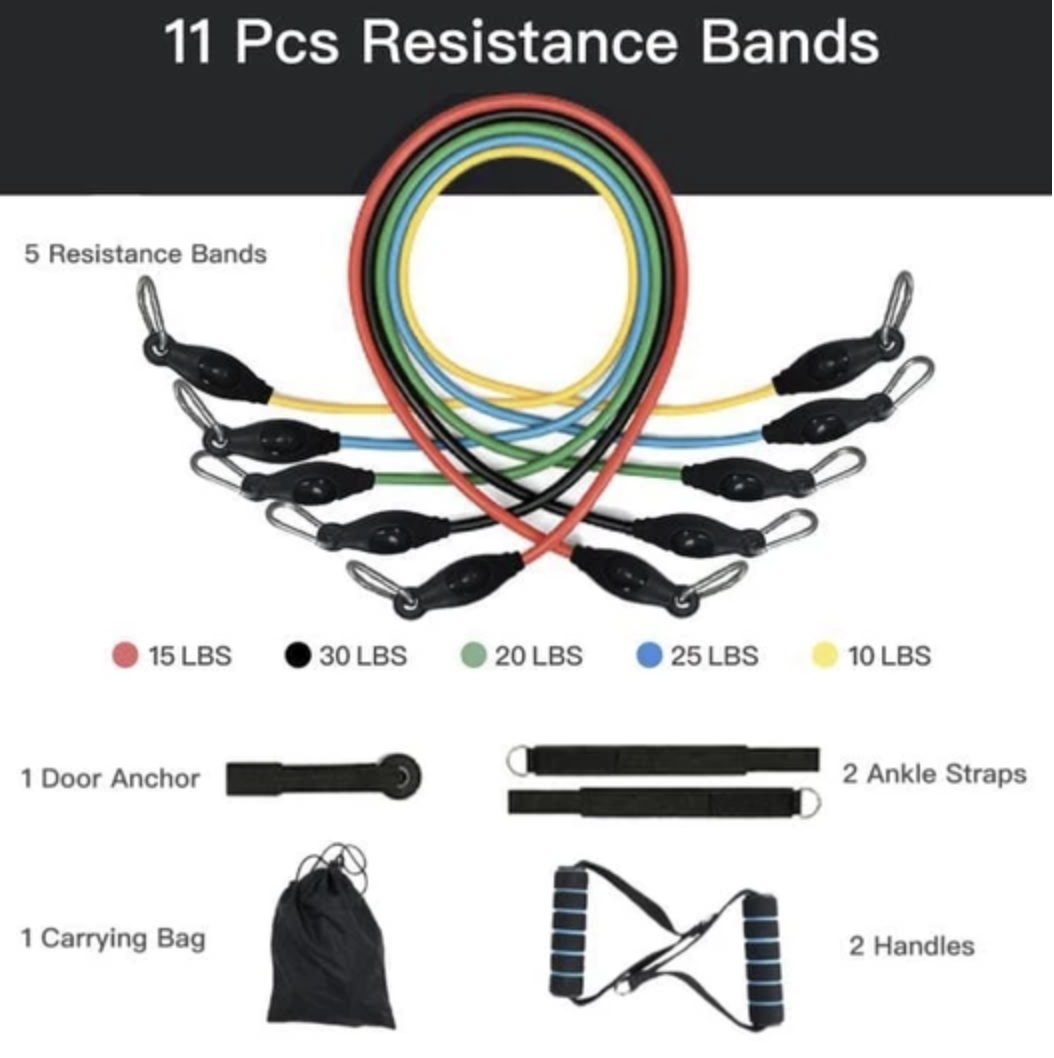 11pcs Resistance Band Set