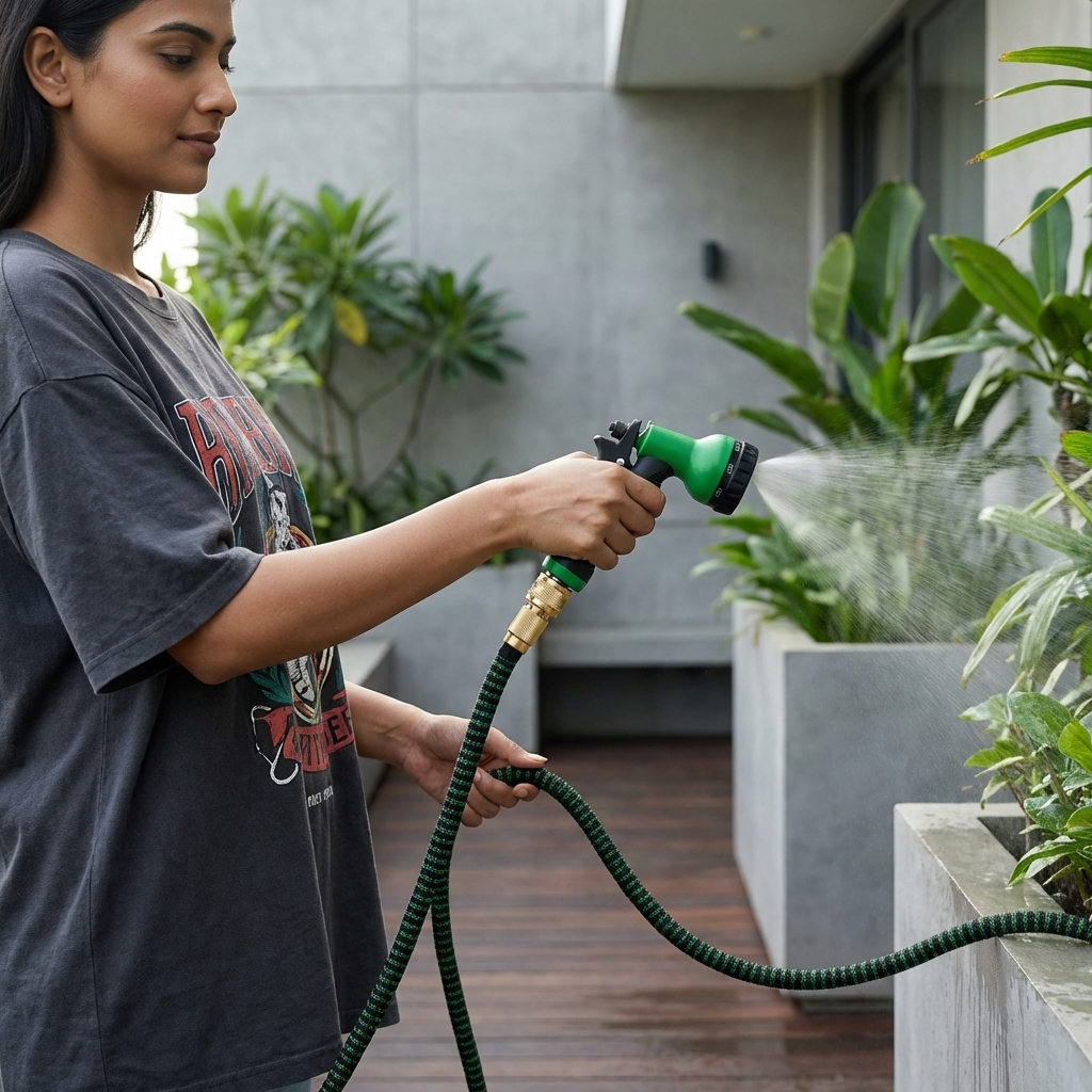 tretchable Garden Hose With Spray Nozzle