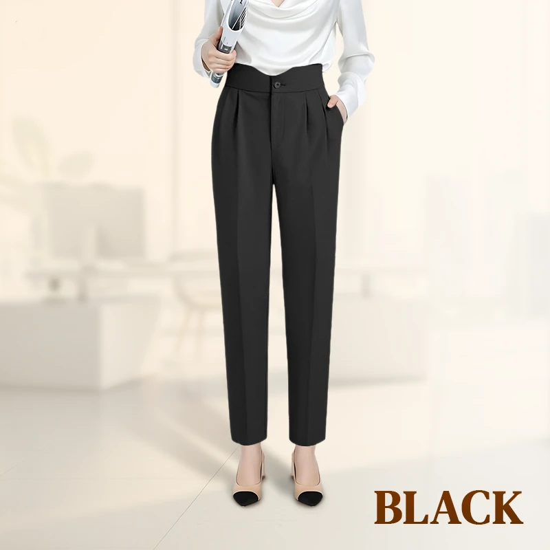 LoraGrace - Women's Soft Pleated Smart Casual Pants