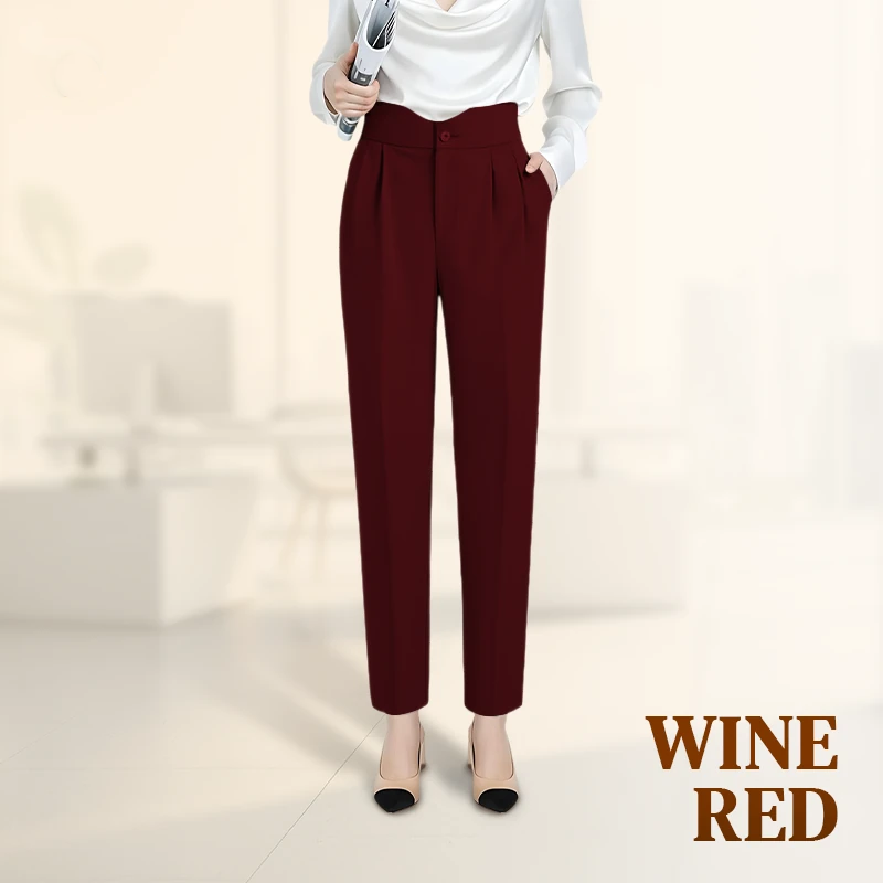 LoraGrace - Women's Soft Pleated Smart Casual Pants