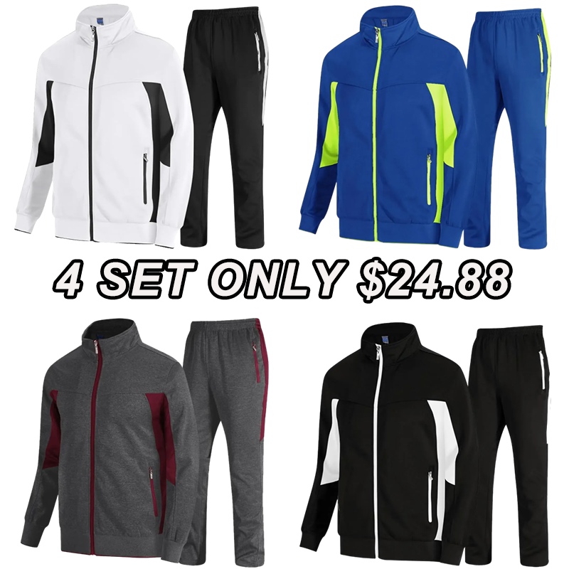 💥DON'T MISS OUT!⏰Men‘s 2-Piece Casual Sweatsuit Full-Zip Set🔥Final Day Clearance!🛒