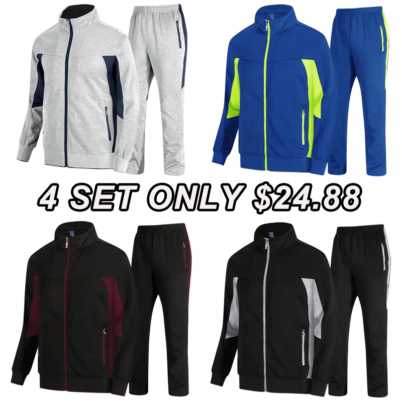 💥DON'T MISS OUT!⏰Men‘s 2-Piece Casual Sweatsuit Full-Zip Set🔥Final Day Clearance!🛒