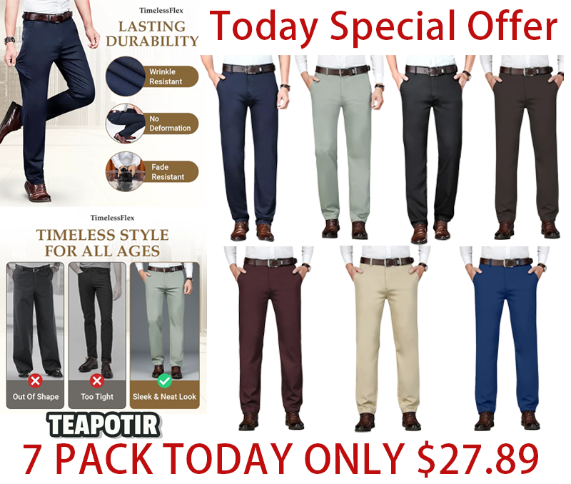 🔥TimelessFlex - Men's High Stretch Straight Fit Pants