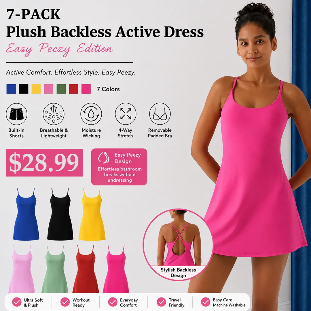 🔥Last day promotion🔥Plush Backless Active Dress-Easy Peezy Edition