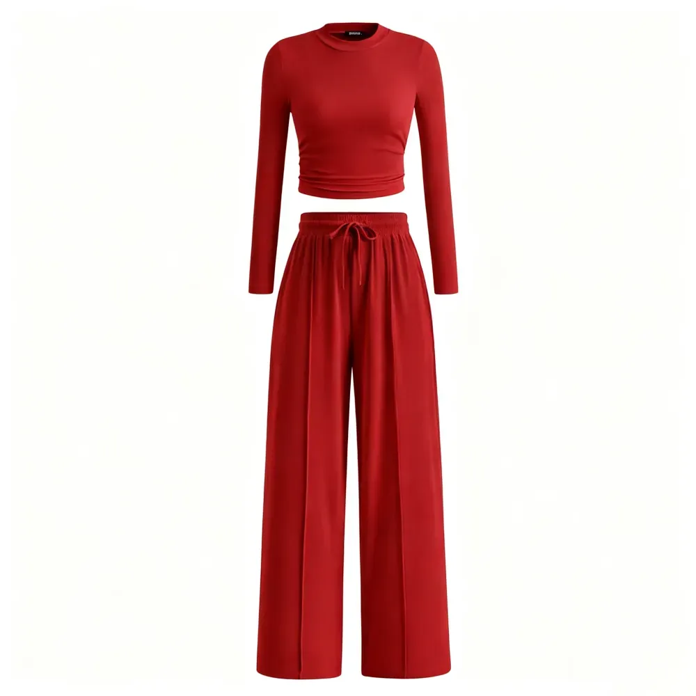 2-Piece Ribbed Knit Lounge Set