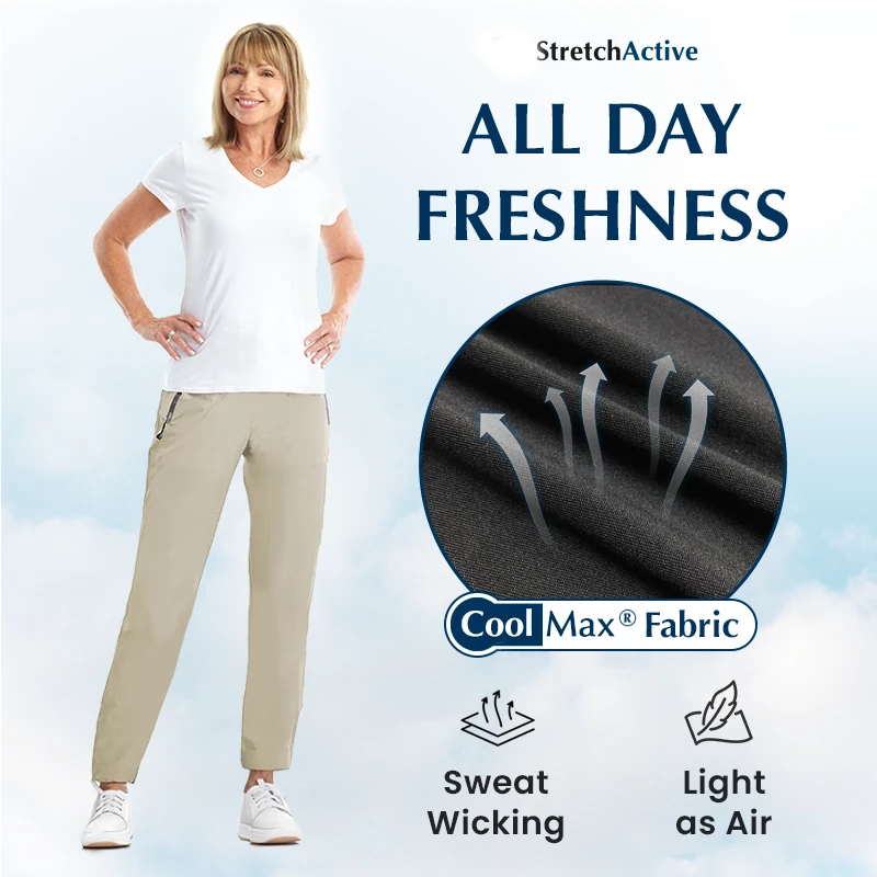StretchActive - Women's Ultra Soft Stretch Perfect Drape Casual Pants