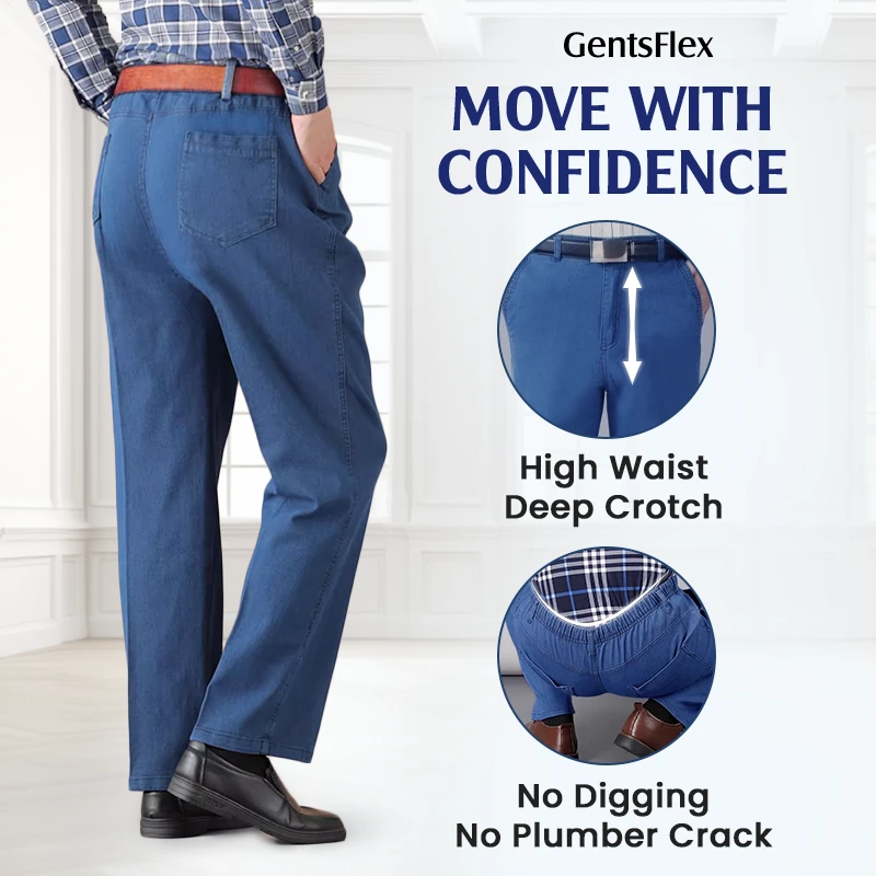 GentsFlex - Flexible Waist Straight Fit Comfort Denim