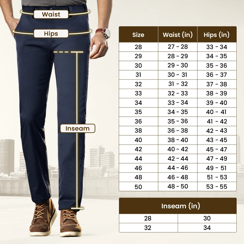 GlideActive - Men's Active Khaki Pants With Expandable Waistband