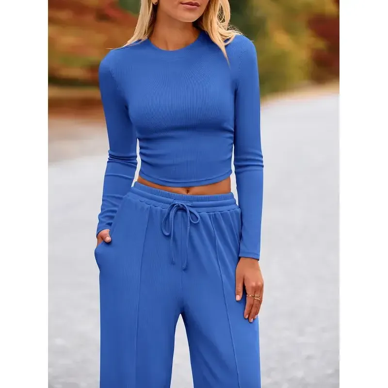2-Piece Ribbed Knit Lounge Set