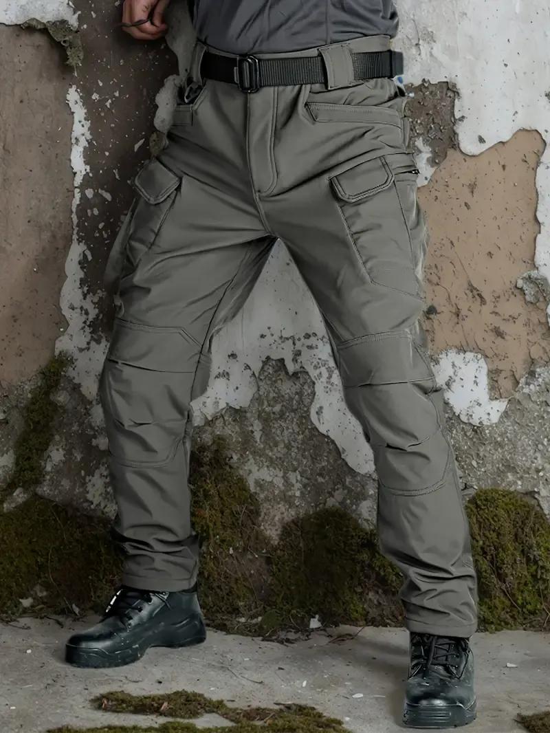 Windproof Warm Men's Outdoor Military Tactical Pants | Soft Shell Fleece Lined