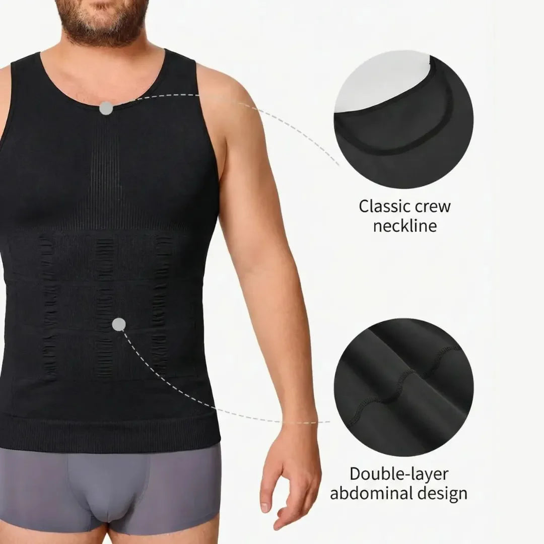 {Pack of 2} [BUY 1 GET 1 FREE] Men's Shapers Tank - Breathable Activewear Mesh