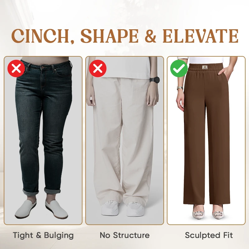 GlamorEase - Perfect Drape High Rise Pull-On Stretch Pants