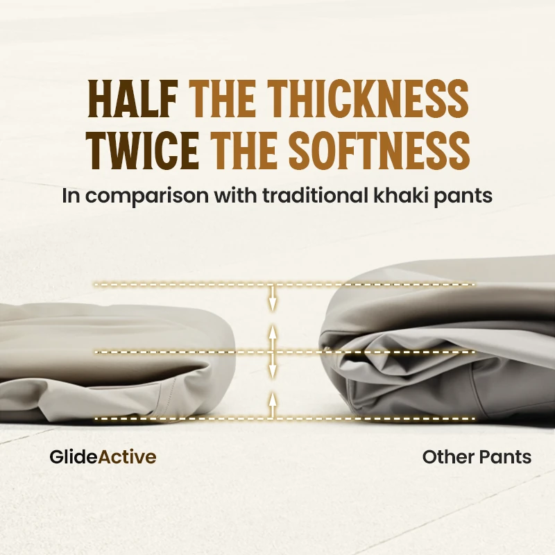 GlideActive - Men's Active Khaki Pants With Expandable Waistband