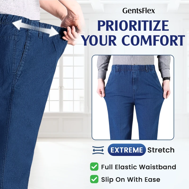 GentsFlex - Flexible Waist Straight Fit Comfort Denim