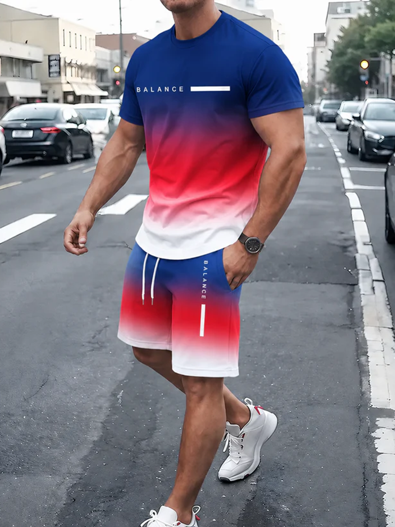 ⚡ Men's Gradient Fitness 2-Piece Set