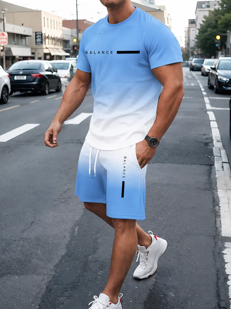 ⚡ Men's Gradient Fitness 2-Piece Set