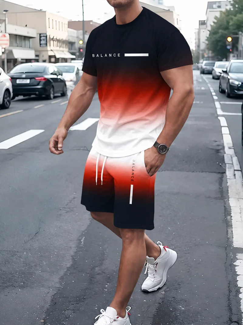 ⚡ Men's Gradient Fitness 2-Piece Set