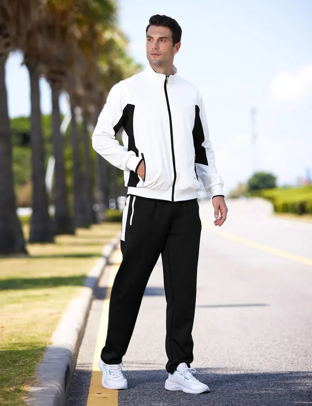 💥DON'T MISS OUT!⏰Men‘s 2-Piece Casual Sweatsuit Full-Zip Set🔥Final Day Clearance!🛒