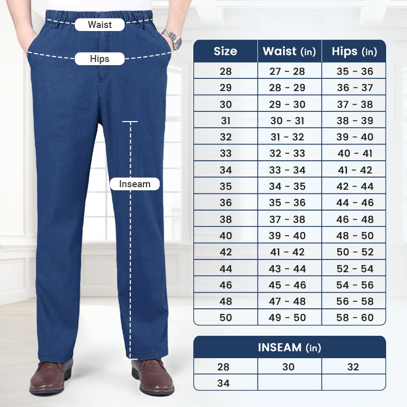 GentsFlex - Flexible Waist Straight Fit Comfort Denim