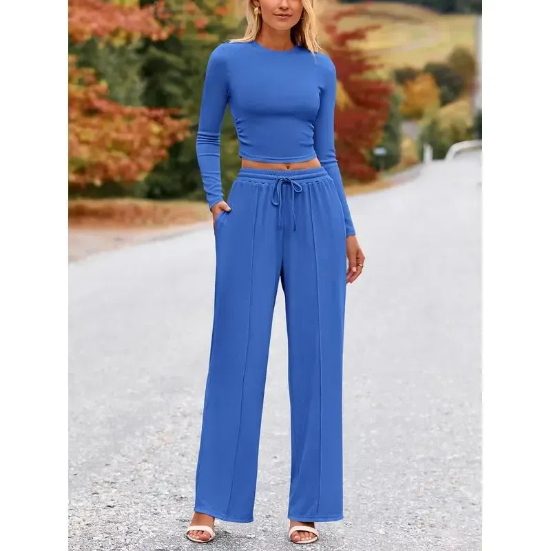 2-Piece Ribbed Knit Lounge Set