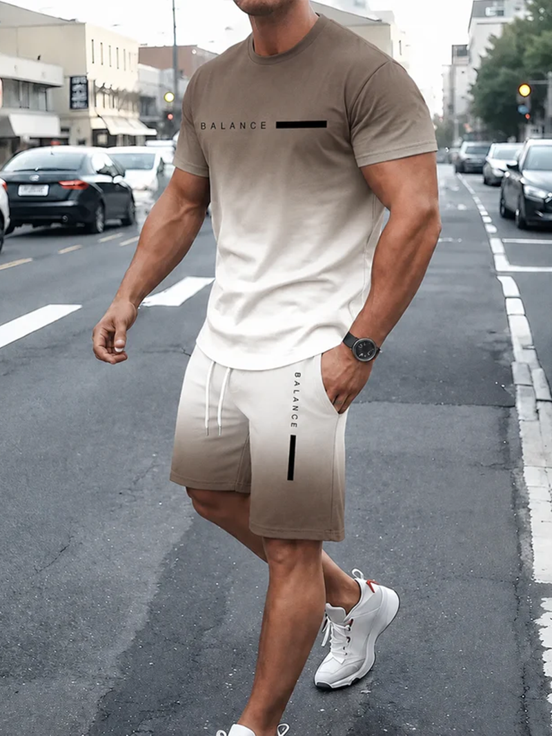 ⚡ Men's Gradient Fitness 2-Piece Set