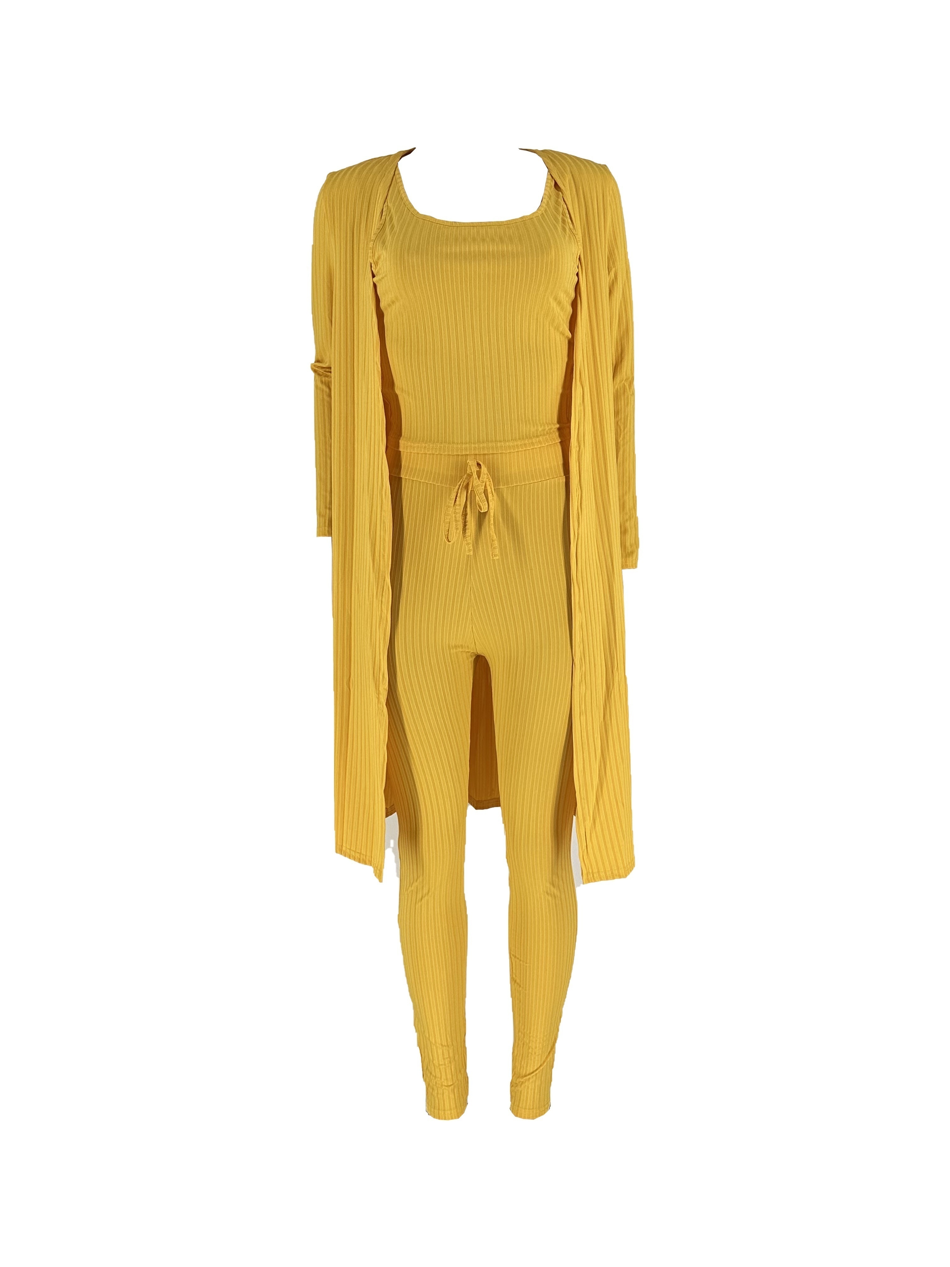 Women 3 Piece Wide Leg Pants Set Casual Long Sleeve Jacket Cardigan With Solid Tank Pants Set Dinner Suit Women