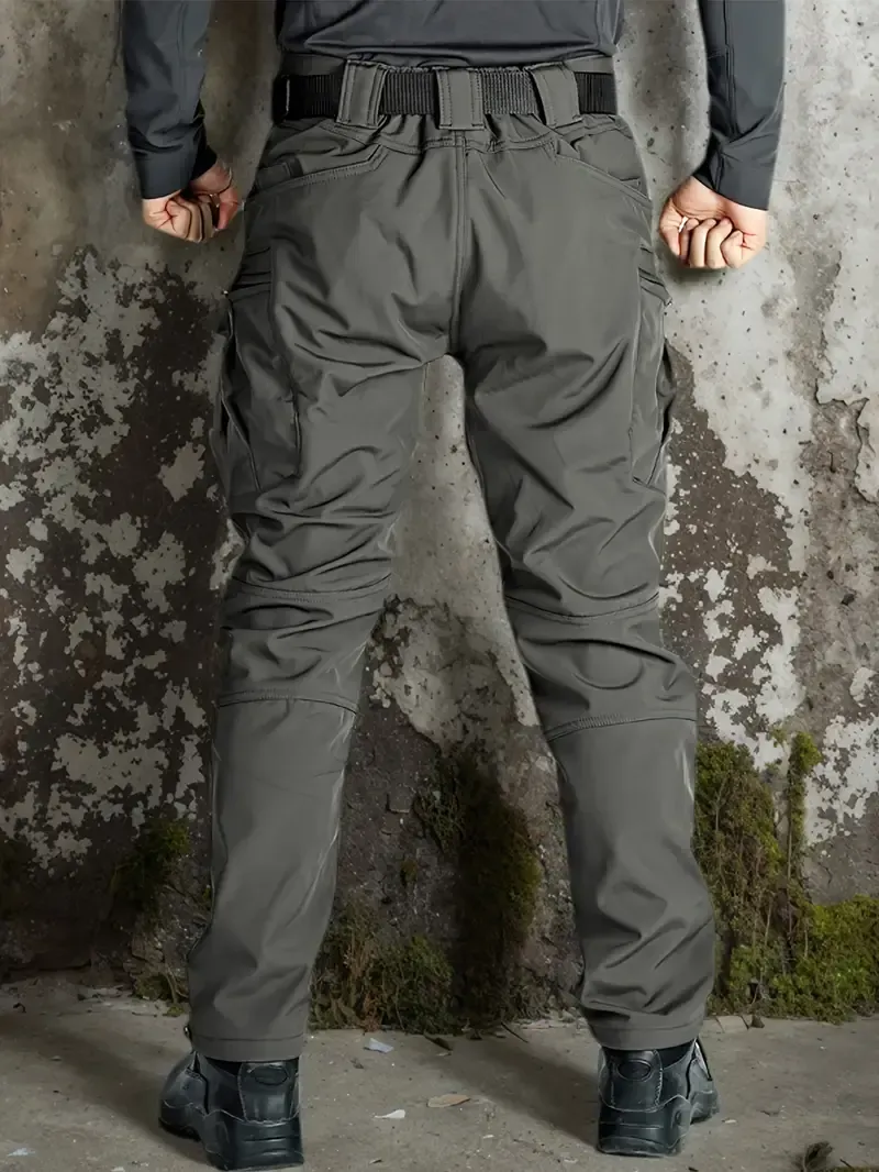 Windproof Warm Men's Outdoor Military Tactical Pants | Soft Shell Fleece Lined