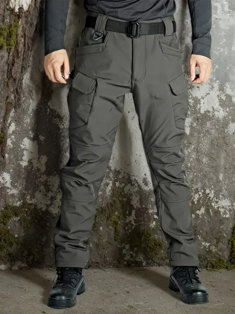 Windproof Warm Men's Outdoor Military Tactical Pants | Soft Shell Fleece Lined