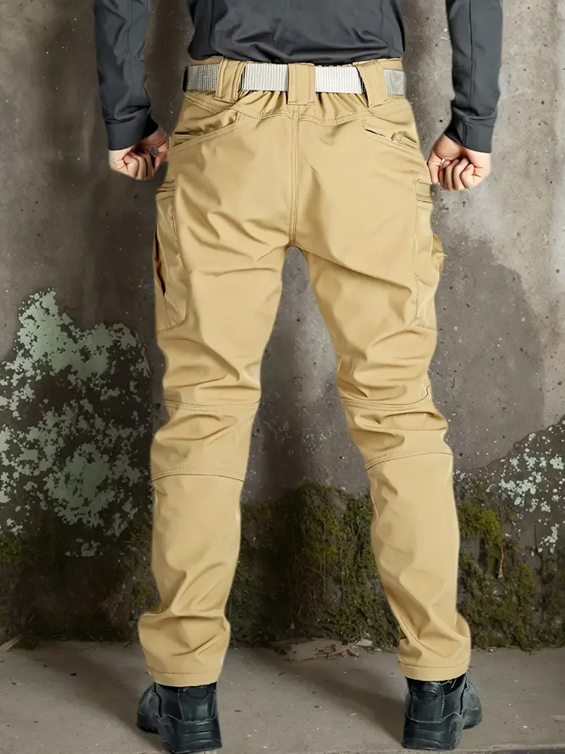 Windproof Warm Men's Outdoor Military Tactical Pants | Soft Shell Fleece Lined