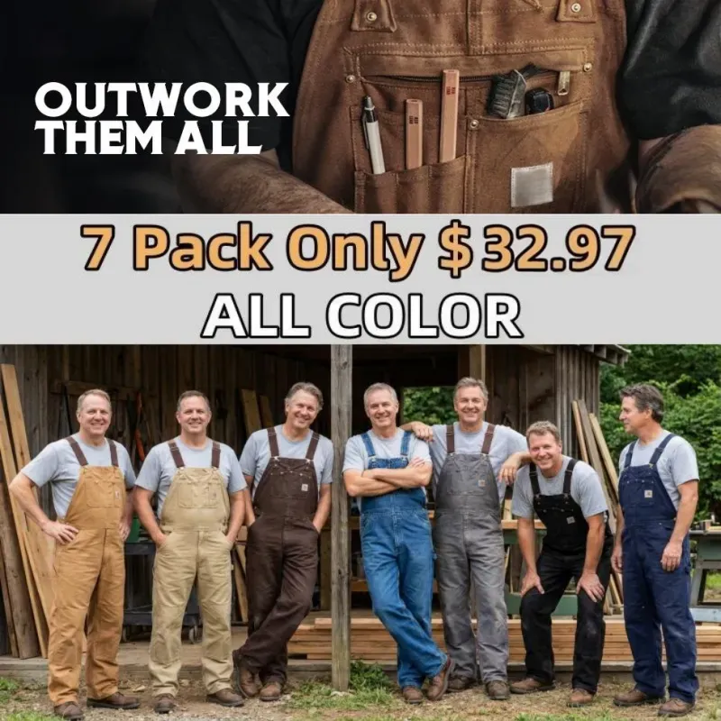 🔥Last Day Promotion!🔥Men's Denim Bib Overalls, Workwear with Adjustable Straps and Convenient Tool Pockets
