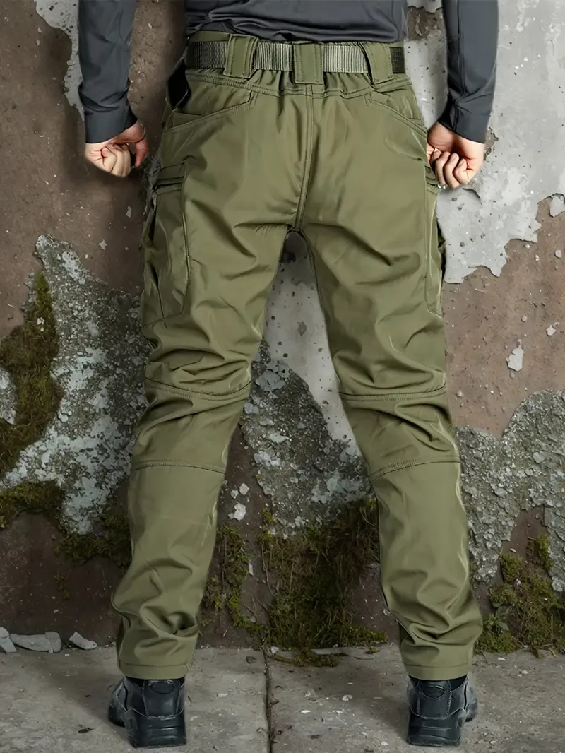 Windproof Warm Men's Outdoor Military Tactical Pants | Soft Shell Fleece Lined