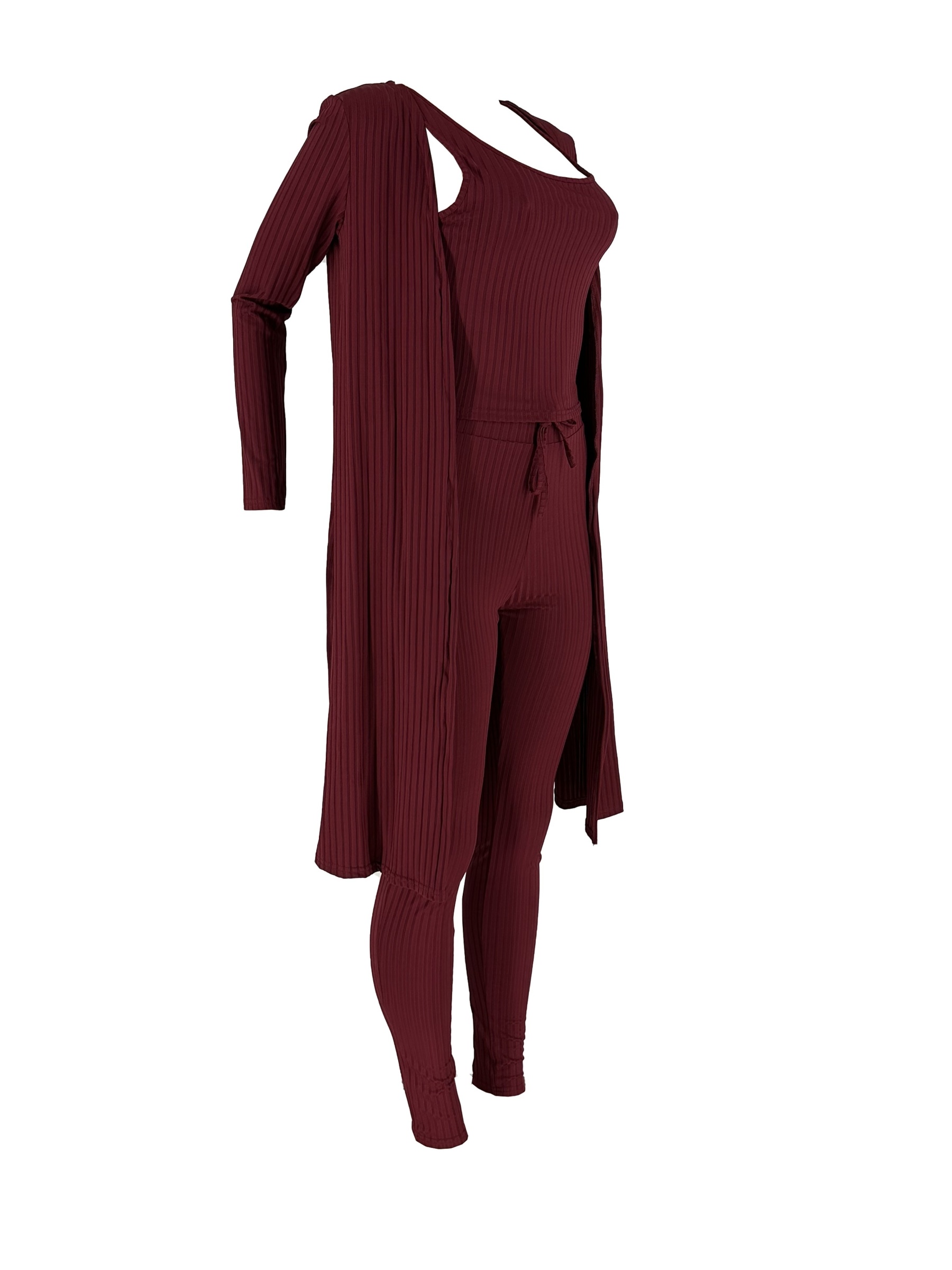 Women 3 Piece Wide Leg Pants Set Casual Long Sleeve Jacket Cardigan With Solid Tank Pants Set Dinner Suit Women