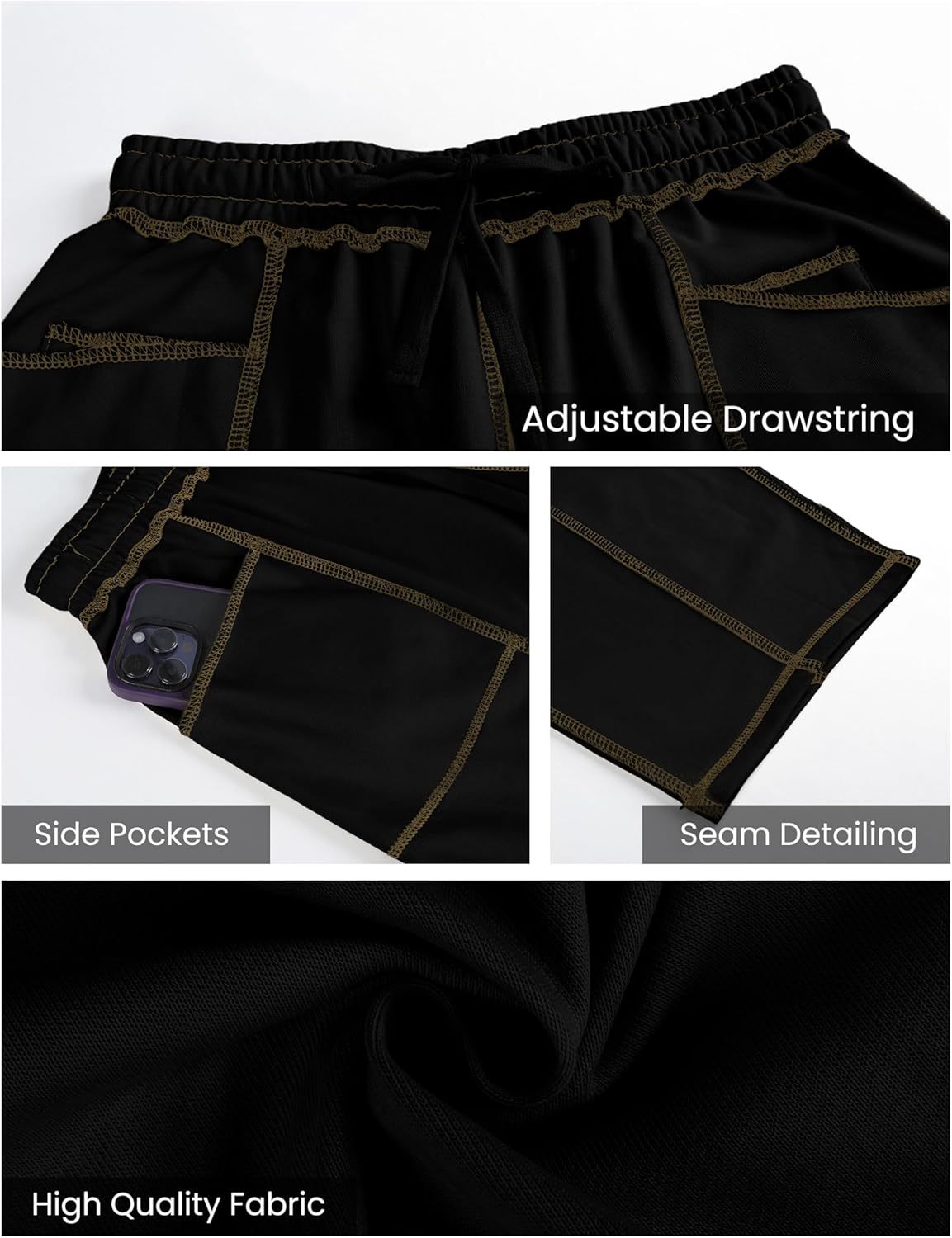 Womens Baggy Barrel Pants Wide Leg Lounge Drawstring Sweatpants with Pockets