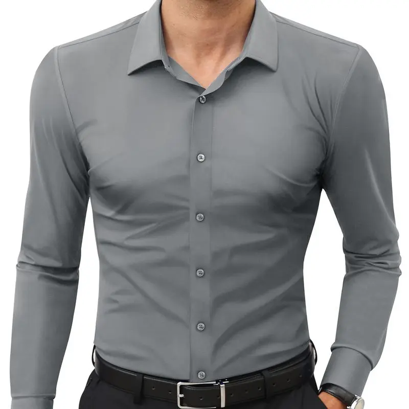 🔥Men's Super Stretchy Dress Shirt Quick-Drying Breathable Anti-Wrinkle